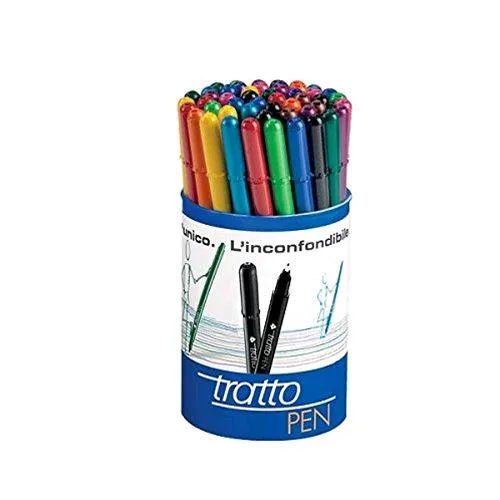 FILA Tratto Pen Barattolo Penna Punta in Fibra 0.5 mm Colori Assortiti Conf. 50 Pz.