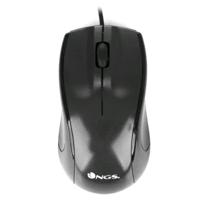 NGS Black Mist Mouse Ottico 1000DPI USB Nero