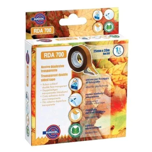 Eurocel Rda 700 Nastro Biadesivo Trasparente 50MMX10M
