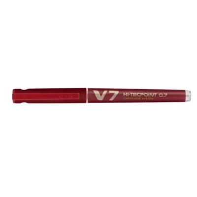 Pilot Hi-Tecpoint V7 Begreen Penna Roller Ricaricabile Punta 0.7 mm Colore Rosso Conf. 10 Pz.
