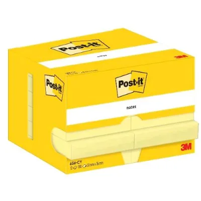 3M Post-It Note 656 Blocchetto 100 Fogli 51X76 mm Giallo Conf 12 Pz.