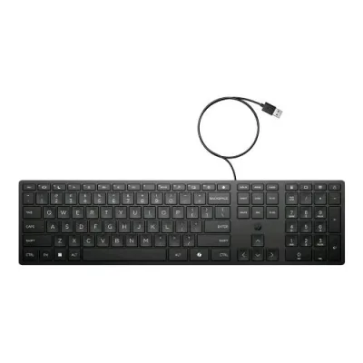 HP Desktop 320K Tastiera USB Layout a 3 Zone Full Size Nero