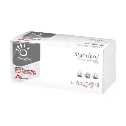 Papernet Asciugamani Piegati a C in Pura Cellulosa 2 Veli 152 Fogli da 23X32 cm Bianco Conf 20 Pz.