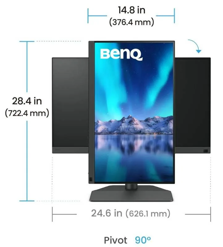 MON 24.1 IPS DP 1XHDMI 2560X1600 BENQ SW242U REG ALTEZZA PIVOT USBC9