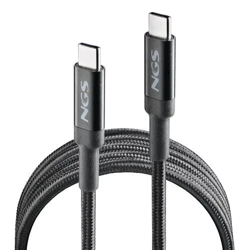 NGS Cavo USB-C Maschio/Maschio per Ricarica Rapida 65 W 2 m Nero