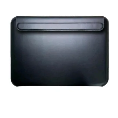 Celly Leather Sleeve Custodia Rigida in Eco Pelle per Tablet/Notebook fino a 13" Nero