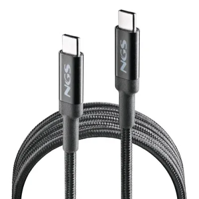 NGS Cavo USB-C Maschio/Maschio per Ricarica Ultra Rapida 100 W 2 m Nero