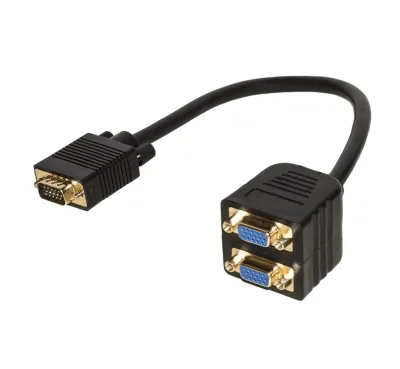 Nilox Link LKADAT06 Cavo Splitter 1 x VGA Maschio 2 x VGA Femmina Colore Nero