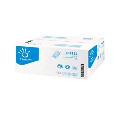 Papernet Asciugamani Piegati a V in Pura Cellulosa 210 Fogli da 21X24 cm Bianco Conf 15 Pz.