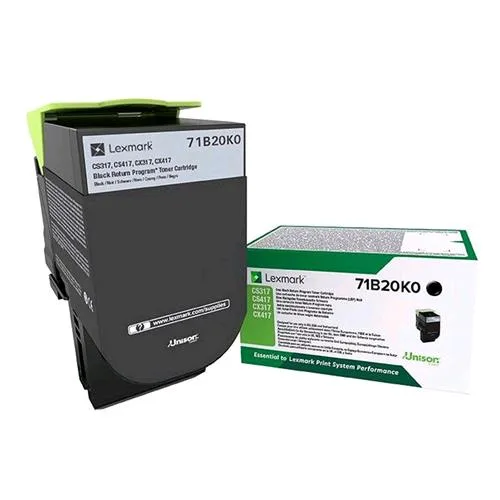 Lexmark 71B20K0 Toner Nero per CS/CX 317/417/517 3000 Pag