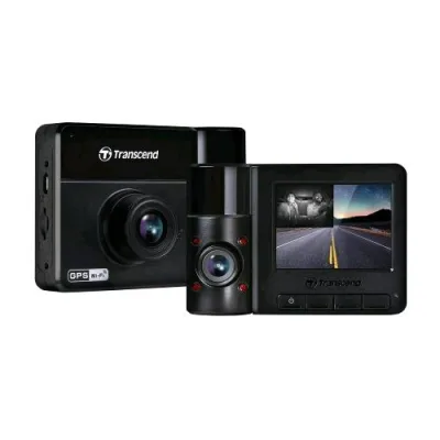 Transcend Drive Pro 550 Dashcam Dual Display 2.4" 64GB Microsdxc Full HD Wi-Fi 60 FPS GPS Black