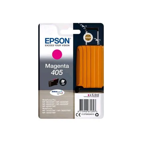 Epson 405 CARTUCCIA INCHIOSTRO MAGENTA 5.4 ML BLISTER CON ALLARME PER WorkForce WF-7310, 7830, 7835, 7840; WorkForce Pro WF-3820, 3825, 4820, 4825, 4830, 7840