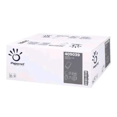 Papernet Asciugamani Piegati a V in Pura Cellulosa 266 Fogli da 21X22 cm Bianco Conf 15 Pz.