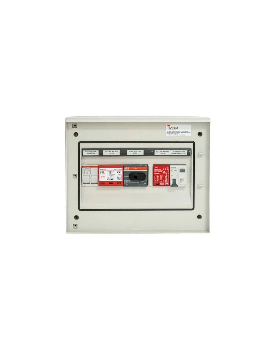 Quadro total box AC/DC monofase 3/4kW 1 stringa 600V 25A Icierre
