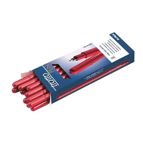 FILA Tratto Pen Penna Punta in Fibra 0.5 mm Colore Rosso Carminio Conf. 12 Pz.