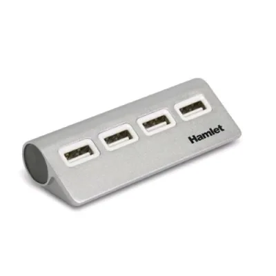 Hamlet Hub USB 2.0 4 Porte in Alluminio