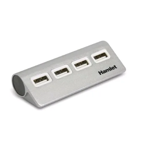 Hamlet Hub USB 2.0 4 Porte in Alluminio