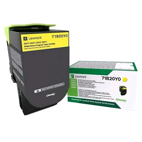 Lexmark 71B20Y0 Toner Giallo per CS/CX 317/417/517 2300 Pag