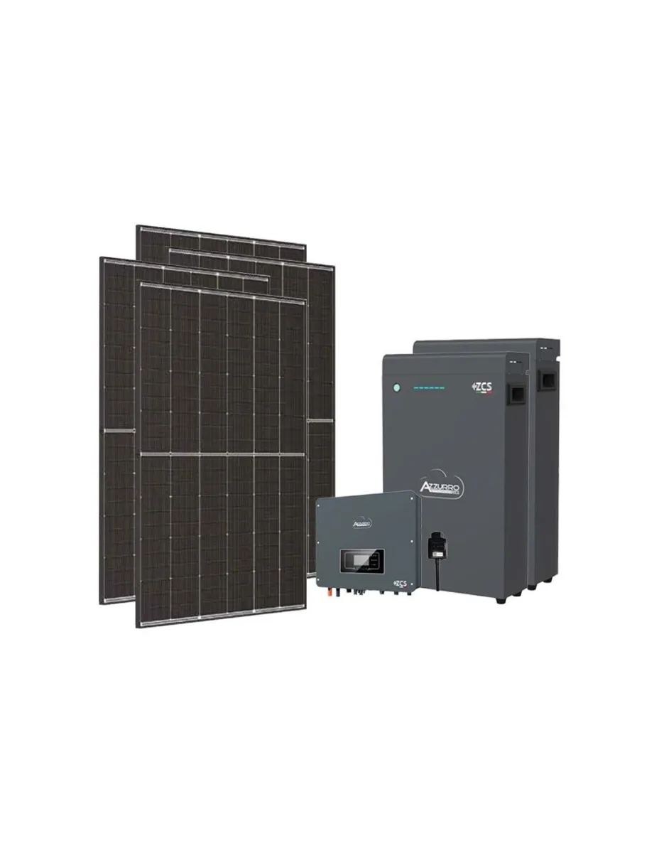 Kit fotovoltaico monofase 4095W inverter 4kW Zucchetti batteria al litio 10.2kWh LV ZSX5000 S