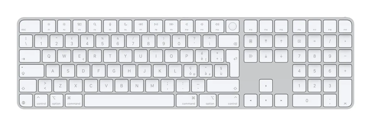 TASTIERA MAGIC APPLE KEYBOARD BIANC TOUCH ID + TAST.NUMERICO USBC