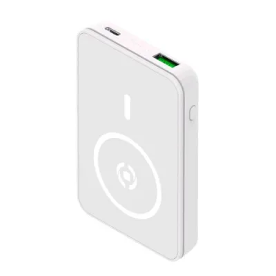 Celly Mag Powerbank + Caricbatterie Wireless per Apple iPHONE 5000mAh White