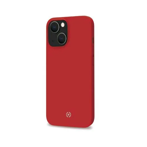 Celly Apple iPHONE 13 Mini Cover in Silicone Luquido con Finitura Soft Tousch Rosso