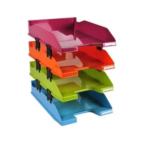 Exacompta Combo Midi Vaschetta Portacorrispondenza MM 254X243X346 A4+ Colori Assortiti Opaco Conf 4 Pz.
