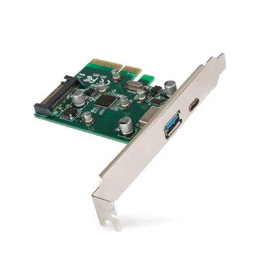 Hamlet HUSB312TCPCX Scheda PCI Express 1XUSB-C 3.1 Gen 1XUSB-A 3.1