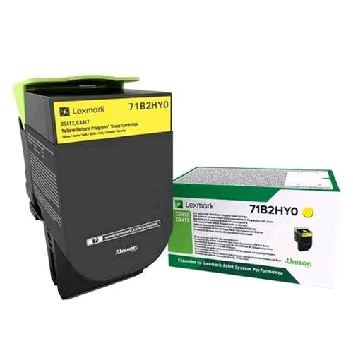 Lexmark 71B2HY0 Toner Giallo 3.500 Pagine CS/CX417/517