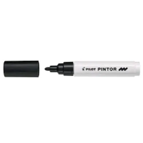 Pilot Pintor Marcatore Permanente Nero a Base D'acqua Punta Tonda 1.40 mm Conf 6 Pz.