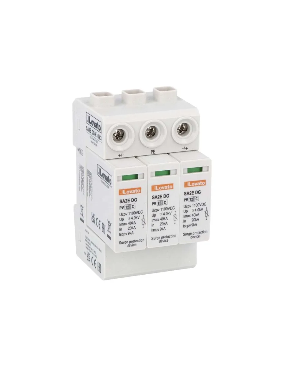 Scaricatore di sovratensione tipo 2 1000VDC Lovato - SA2EDGK10M3