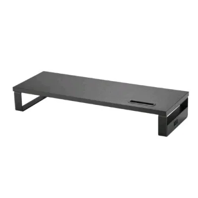 Conceptronic 650881SUPPORTO da Tavolo per Monitor/TV a Schermo Piatto con 3 Porte USB e Supporto per Smartphone Black
