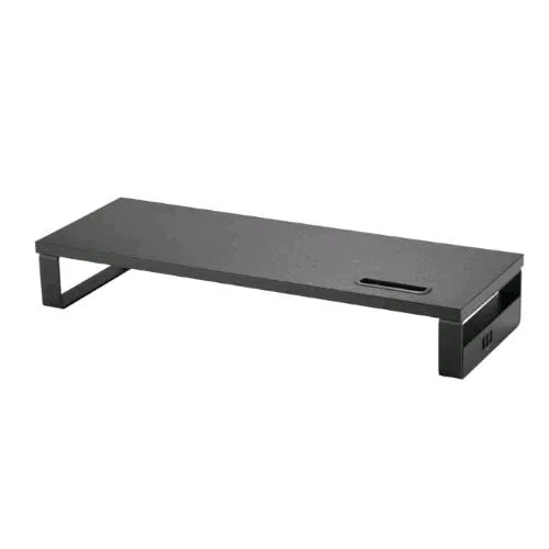Conceptronic 650881SUPPORTO da Tavolo per Monitor/TV a Schermo Piatto con 3 Porte USB e Supporto per Smartphone Black