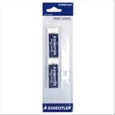 Staedtler Mars Plastic Gomma Standard 65X23X13 mm Bianco Conf 2 Pz.