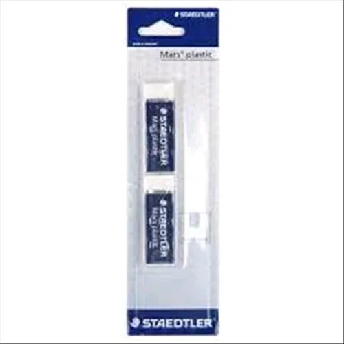 Staedtler Mars Plastic Gomma Standard 65X23X13 mm Bianco Conf 2 Pz.