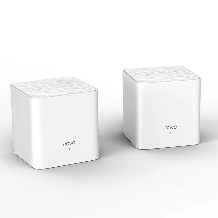 Tenda Nova MW3 2PACK Router Wireless Dual Band AC1200 Sistema Home Mesh Wi-Fi Dual Band Copertura fino a 300MQ Mu-Mimo,Sistema Qos