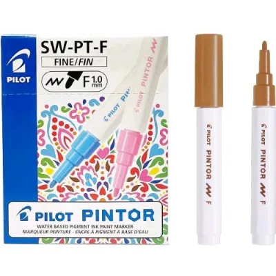 Pilot Pintor Marcatore Punta Fine Tratto 1 mm Marrone Conf 6 Pz.