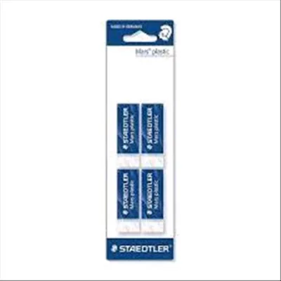Staedtler Mars Plastic Gomma Standard 65X23X13 mm Bianco Conf 4 Pz.