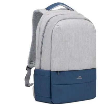 Rivacase Zaino per Notebook da 17" in Poliestere 30X48X15 cm 6 Scomparti Blu Grigio