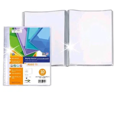 Sei Rota Asso Ti Portalistini in PP 210X150 mm A5 30 Buste Trasparente