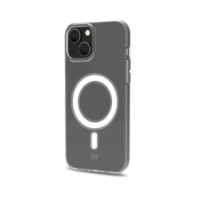 Celly Apple iPHONE 13 Mini Gelskinmag Cover in Tpu + Policarbonato con Modulo Magnetico Circolare Integrato Compatibile con Ricarica Wireless Magnetica Trasparente