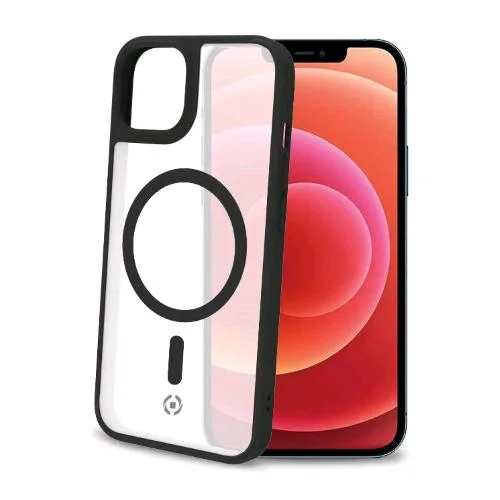 Celly Magmatt Apple iPHONE 14 Cover in Tpu con la Tecnologia Magsafe Trasparente Black