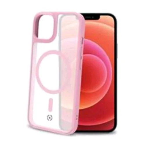 Celly Magmatt Apple iPHONE 14 Cover in Tpu con la Tecnologia Magsafe Trasparente Pink
