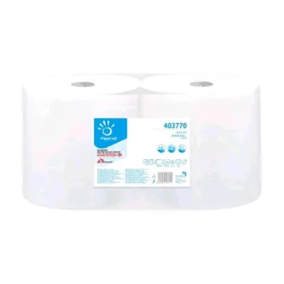 Papernet Bobina Asciugatutto in Pura Cellulosa 2 Veli 816 Strappi 25.7X30.5 cm Bianco Conf 2 Pz.