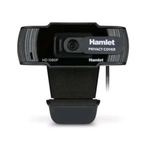Hamlet HWCAM1080-P Webcam Full HD con Privacy Cover Microfono Integrato 30 FM/S 2 Megapixel USB Colore Nero