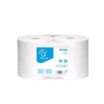 Papernet Bobina Asciugatutto in Pura Cellulosa 2 Veli 848 Strappi 22.50X25.70 cm Bianco Conf 2 Pz.