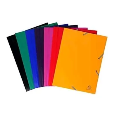 Exacompta Economico Cartelline C/Elastico in PP 240X320MM A4 Col. Assortiti Conf 10 Pz.