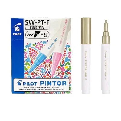 Pilot Pintor Pennarello a Inchiostro Pigmento Punta Fine Oro Conf 6 Pz.