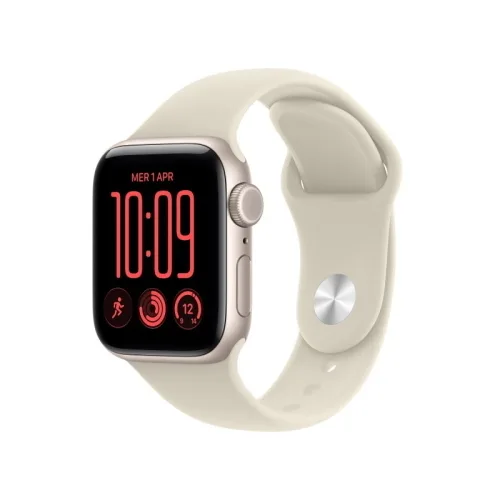 Apple Watch Se 3 2026 GPS + Cellular 5G Cassa 40mm in Alluminio Galassia con Cinturino Sport Sabbia M/L