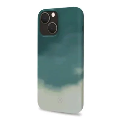 Celly Apple iPHONE 13 Pro Cover Watercolor in Tpu con Finitura Soft Toch Green